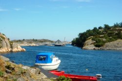 Blick auf den Leuchtturm Oksø